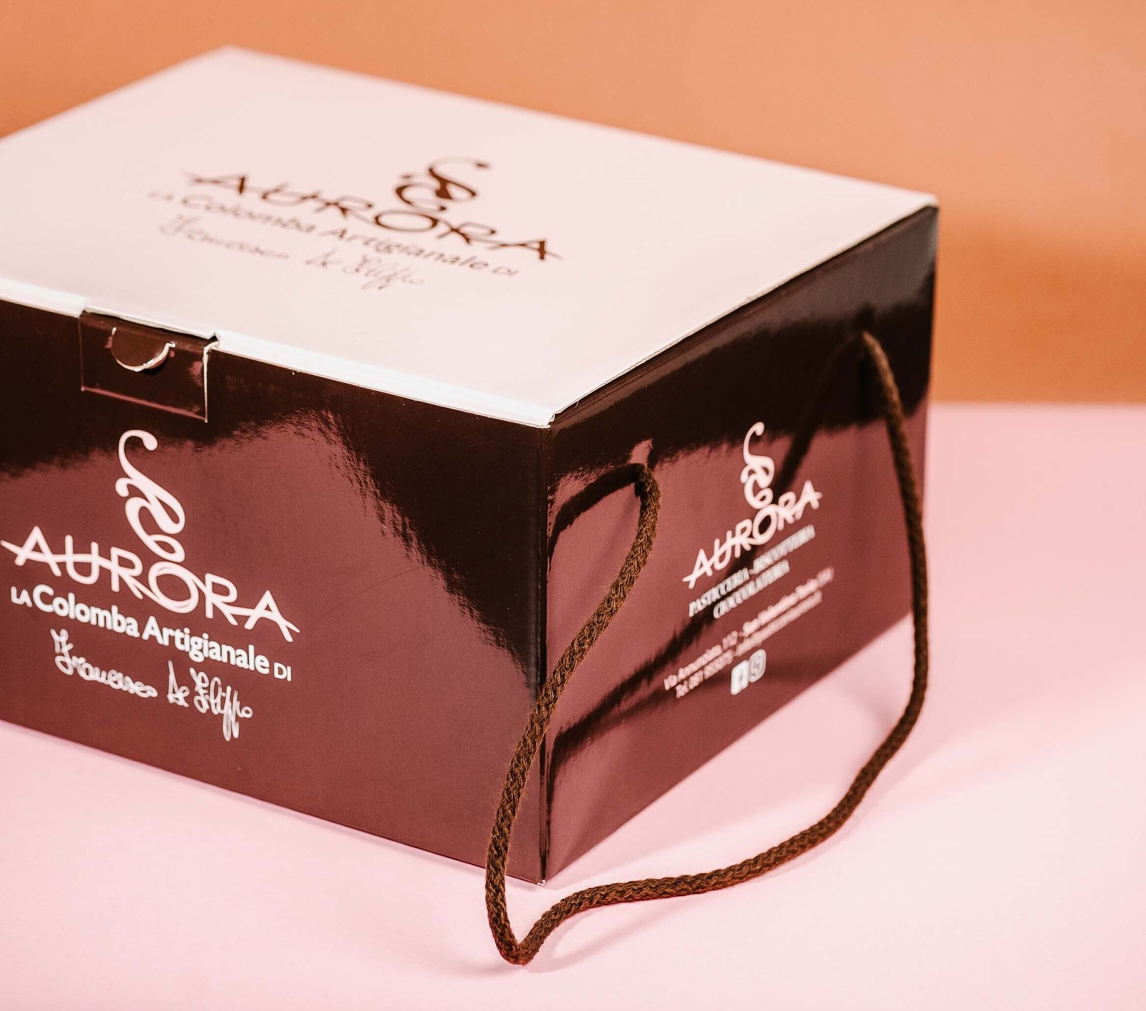 Scatola porta colombe Ponza personalizzata con logo